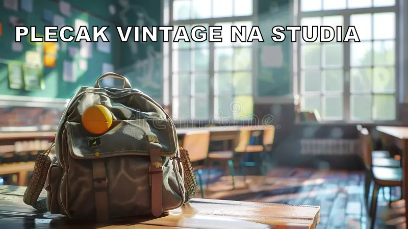 plecak studencki vintage